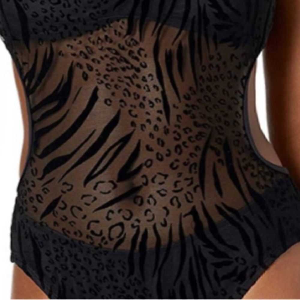 KENNETH COLE NY Sheer Pleasure Bandeau One Piece Black Swimsuit • MSRP $168 - Picture 12 of 12